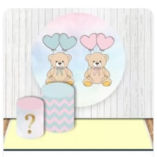 4pc GENDER REVEAL Round Backdrop 60x60 i