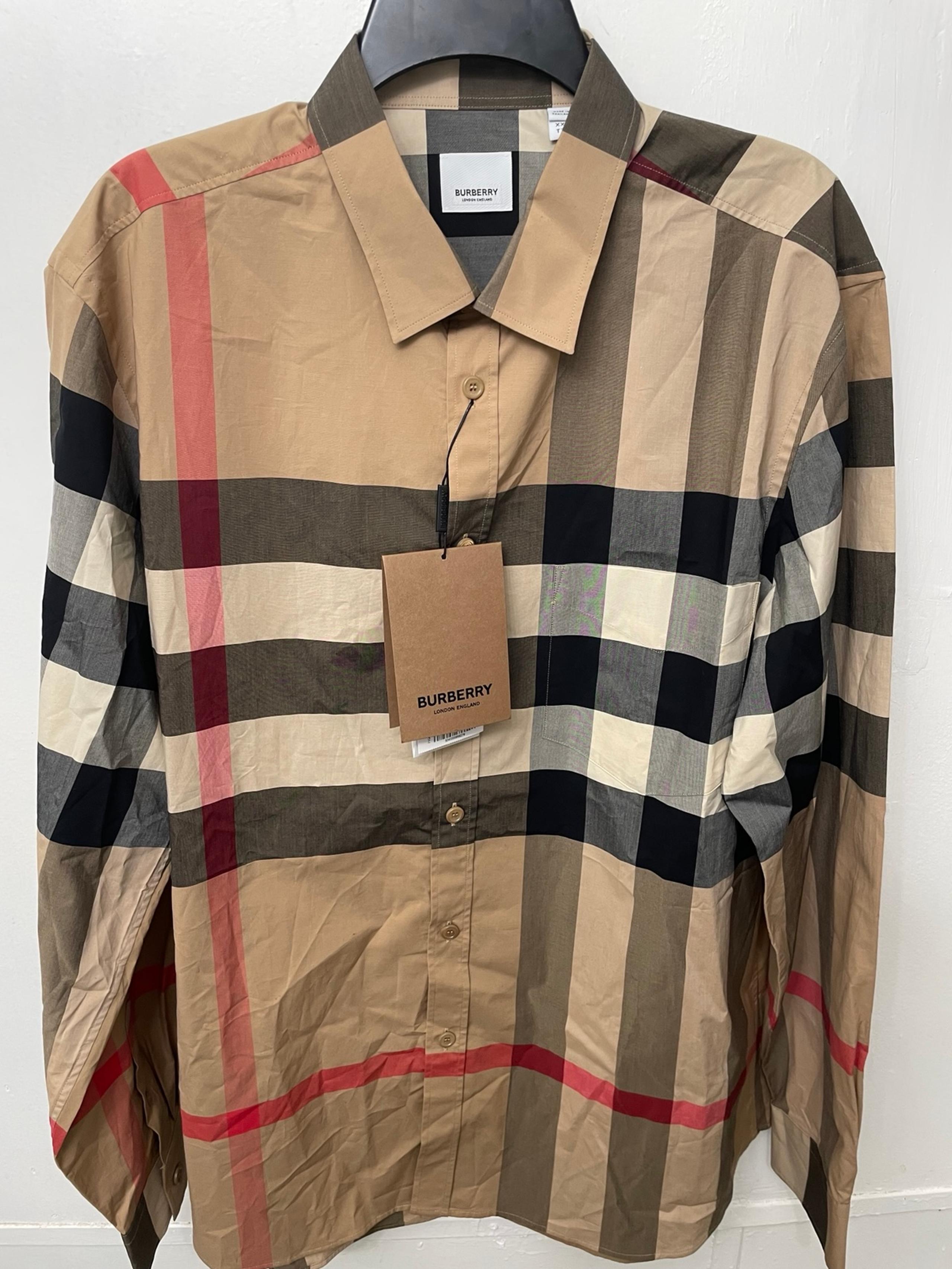 Burberry London authentic Mens Somerton Button Down Long Sleeve Shirt XXL NEW
