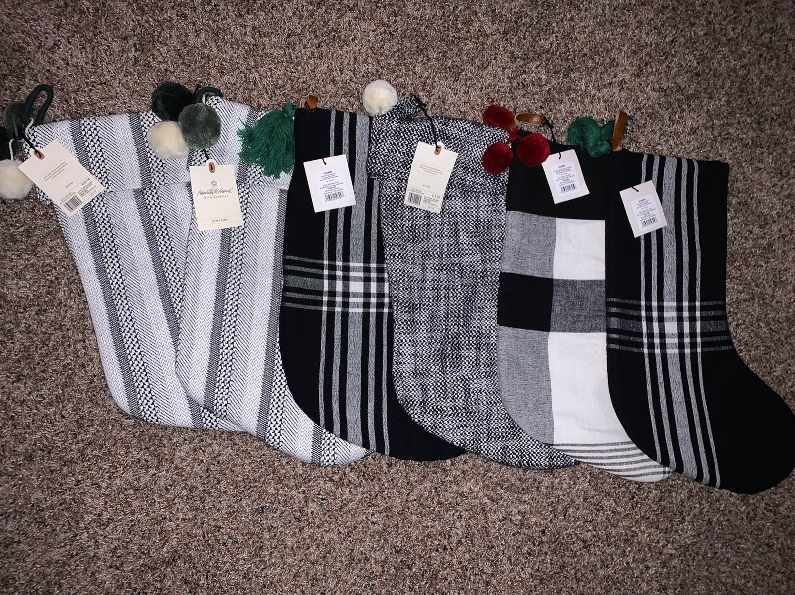 6 Hearth and Hand Stockings Brand New