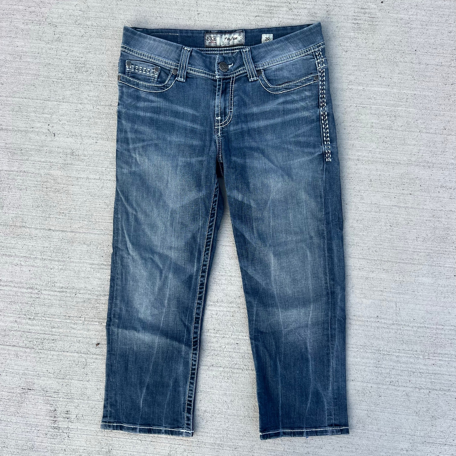Buckle BKE Payton Crop Capri Blue Jeans BPL1012 Size 29