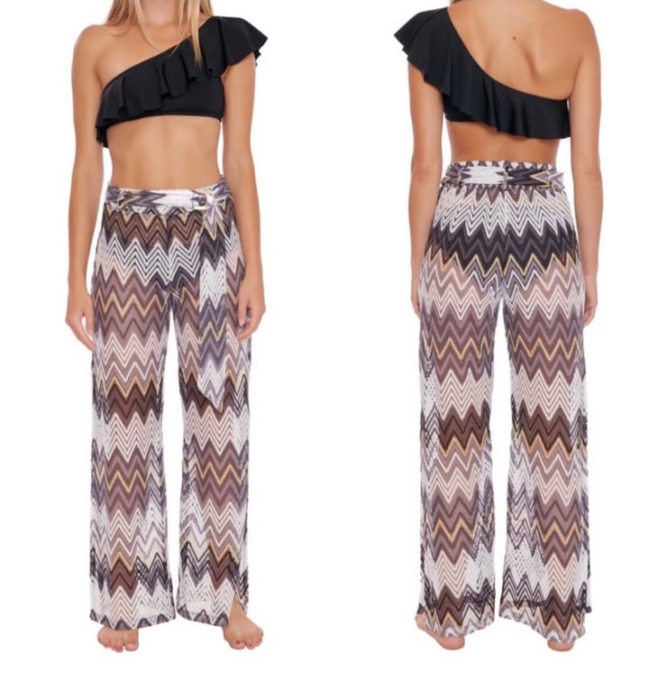NWT Trina Turk DRIFT SIDE SLIT CROCHET PANT