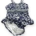 LA BLANCA Changing Tides Mio Swimsuit One Piece High Neck Keyhole Navy Blue 16