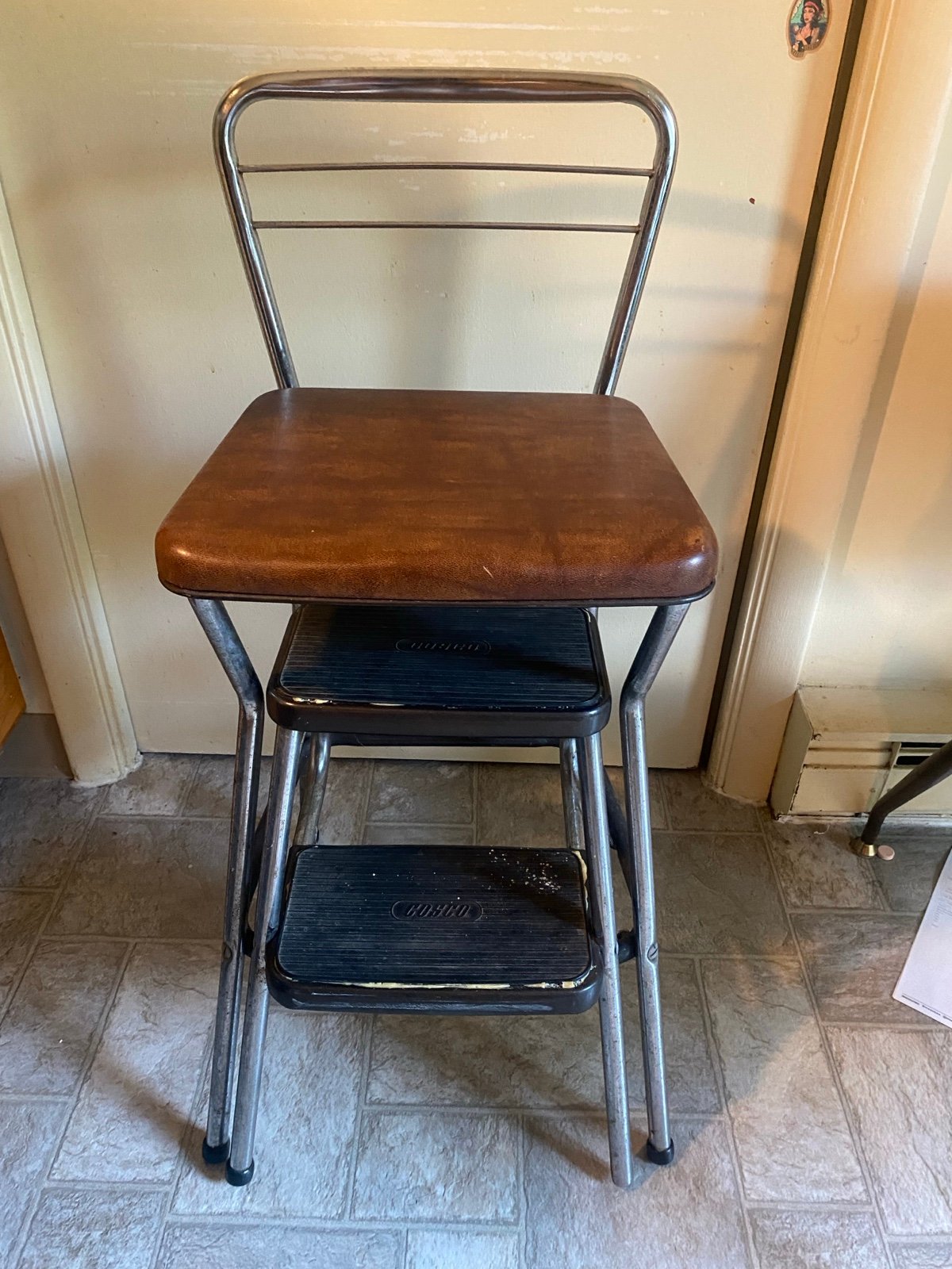 Vintage COSCO Kitchen Step Chair Stool