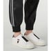 KARL LAGERFELD PARIS WOMEN BLACK RACING STRIPE FAUX LEATHER JOGGER PANTS SIZE XL