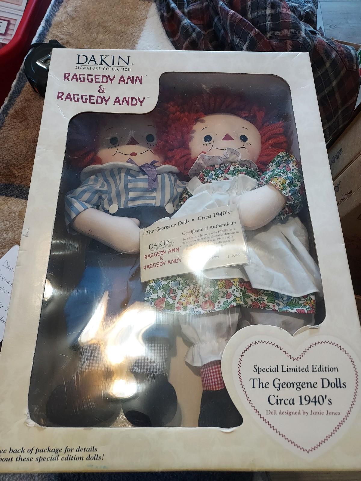 Dakin raggedy Ann and Andy  special limited edition, the Georgia dolls NIB