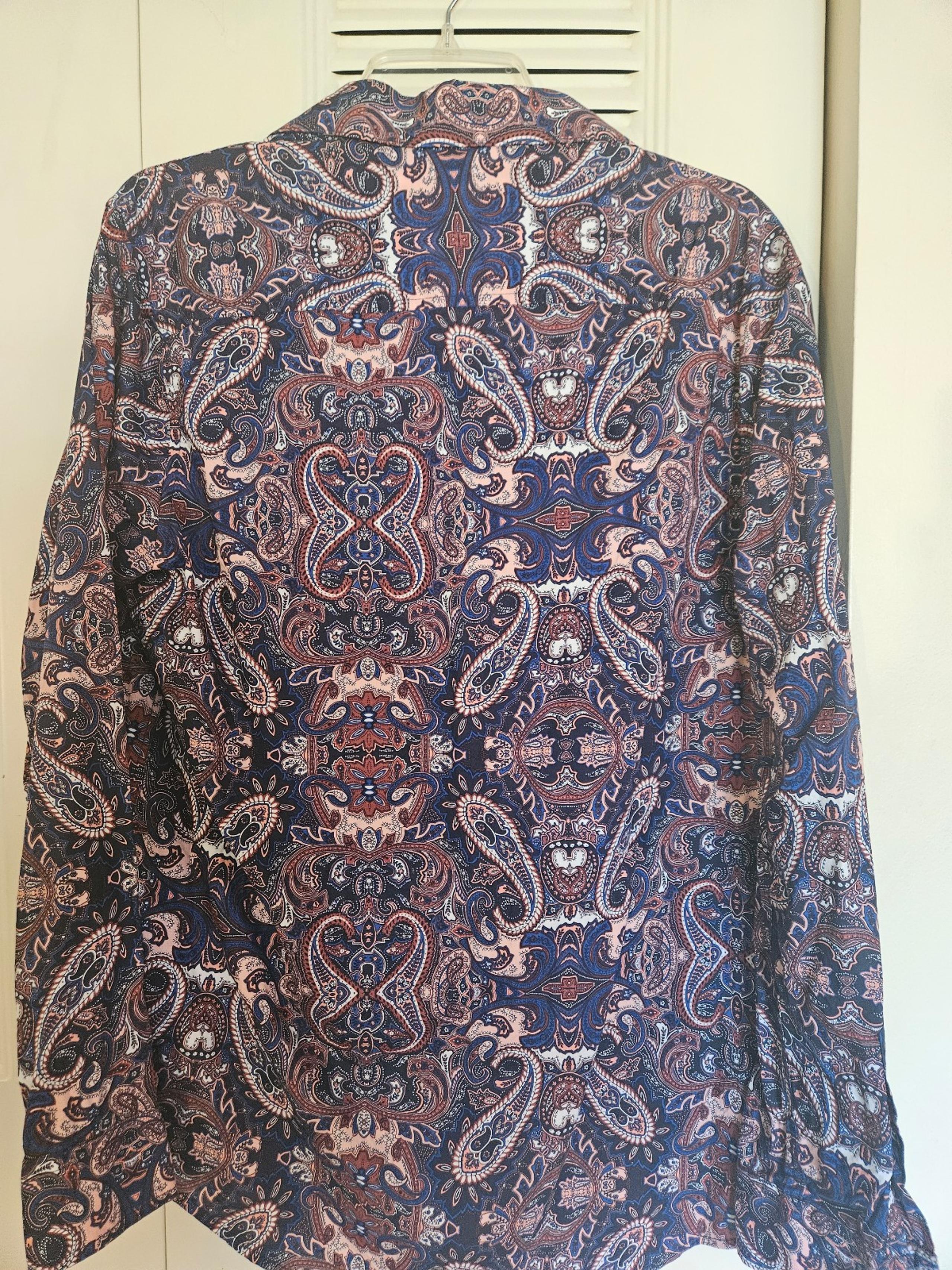 Tasso Elba Men's Size Medium Paisley Pattern Dress Shirt