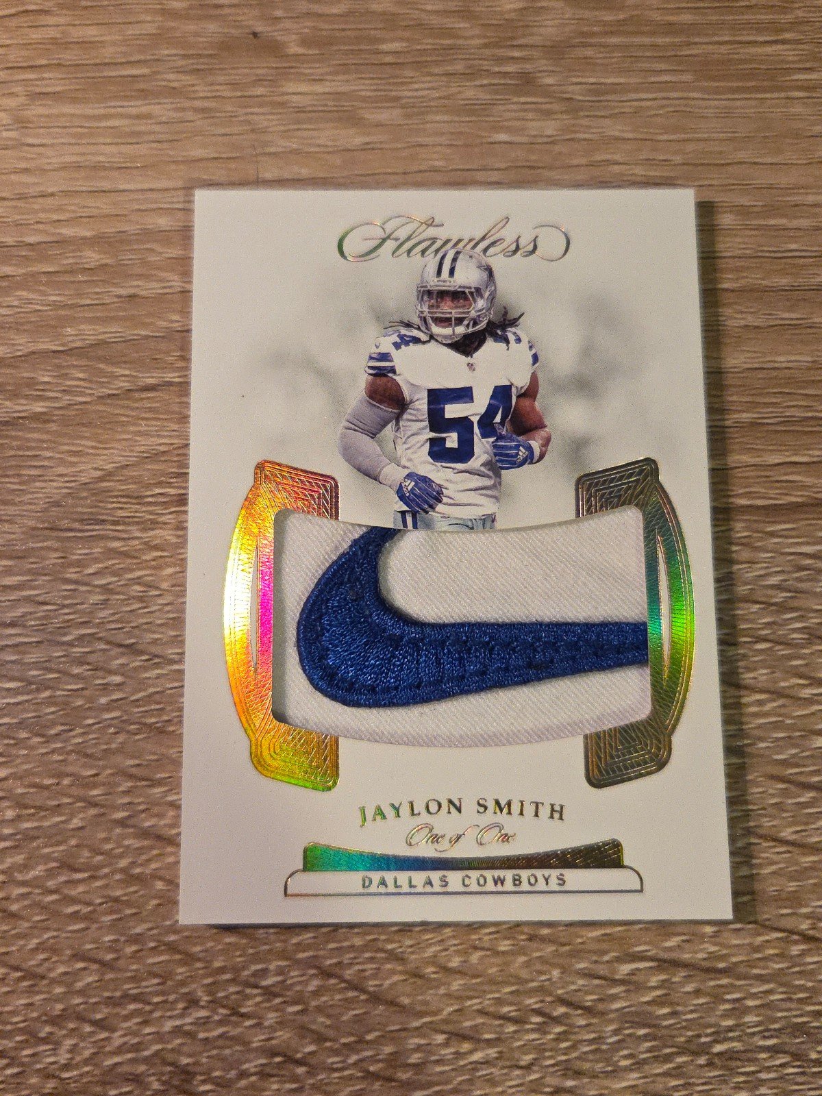 2018 Panini Flawless Jaylon Smith Nike Swoosh 1/1 Game Used Cowboys NFL Football