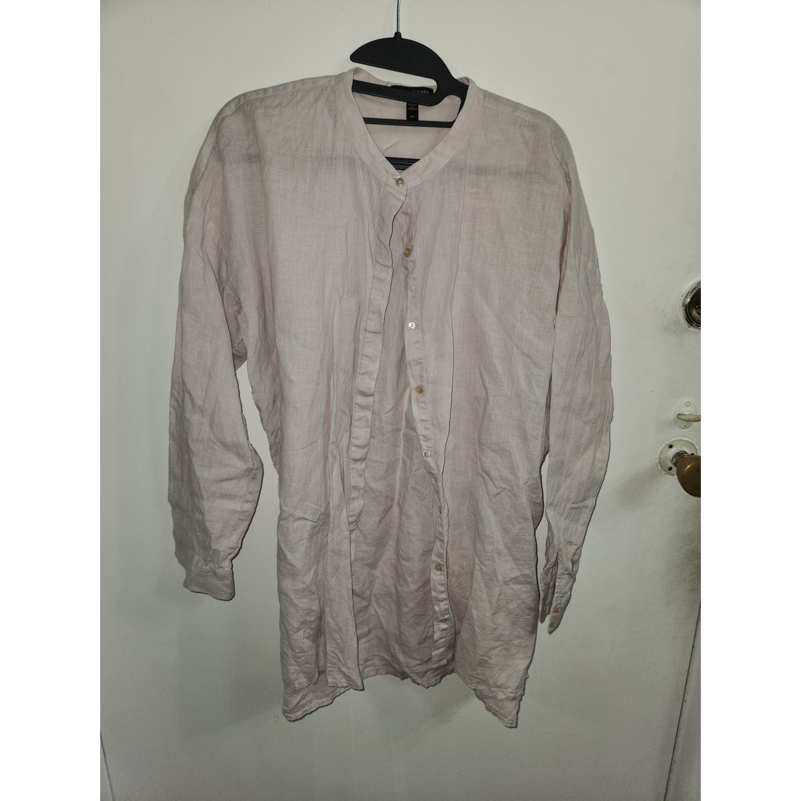 Eileen Fisher lilac linen shirt tunic S