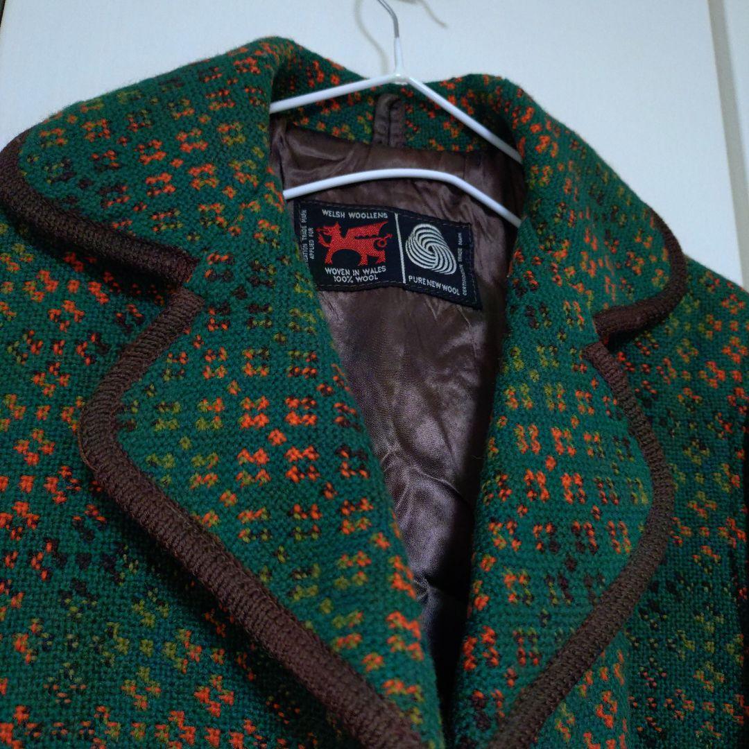 納得できる割引 1960s Welsh Wool Vintage Coat Wool Woollens ジャケット・アウター