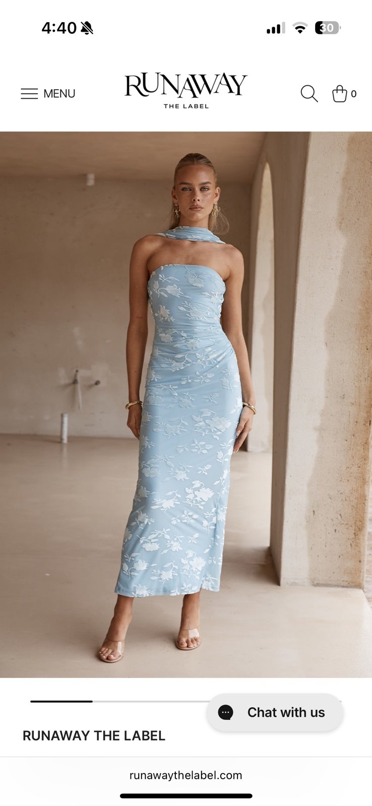 Runaway the label Sommer midi dress blue