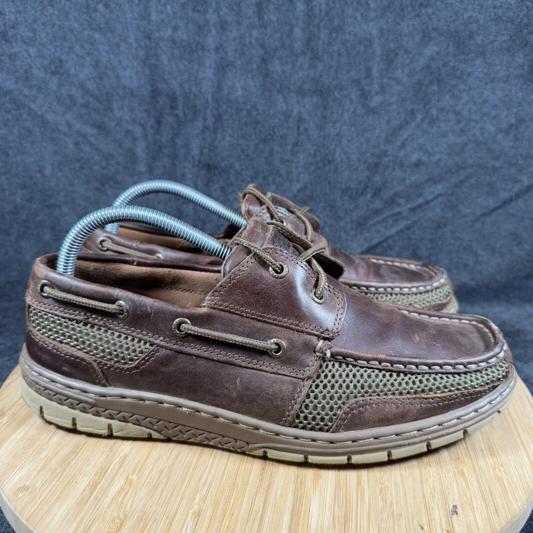 Sperry Top-Sider Tarpon Ultralite 2-Eye Brown Leather Boat Shoes Men's Size 9M
