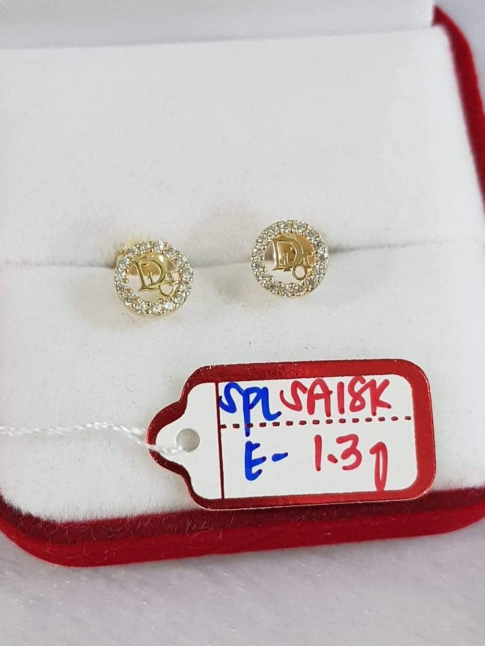dior earrings with gold