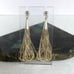 VTG Sterling Silver 925 Multi Strand Liquid Silver Tassel Fringe Dangle Earrings
