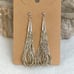 VTG Sterling Silver 925 Multi Strand Liquid Silver Tassel Fringe Dangle Earrings
