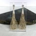 VTG Sterling Silver 925 Multi Strand Liquid Silver Tassel Fringe Dangle Earrings