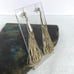 VTG Sterling Silver 925 Multi Strand Liquid Silver Tassel Fringe Dangle Earrings