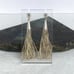 VTG Sterling Silver 925 Multi Strand Liquid Silver Tassel Fringe Dangle Earrings
