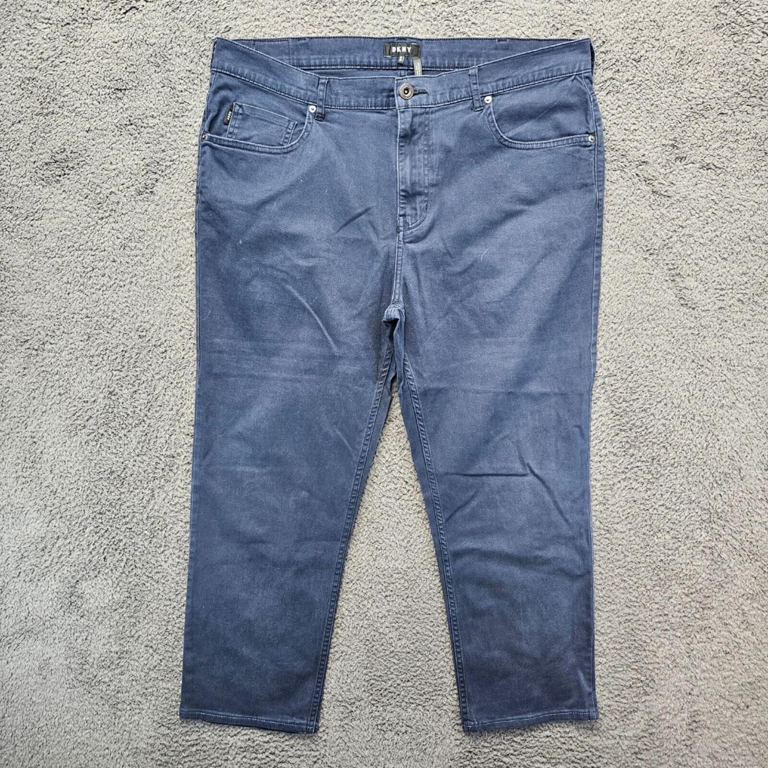 DKNY Jeans Men Size 38x30 Blue Denim Straight Leg Stretch