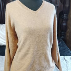 J.Ashford cashmere caramel v-neck sweater