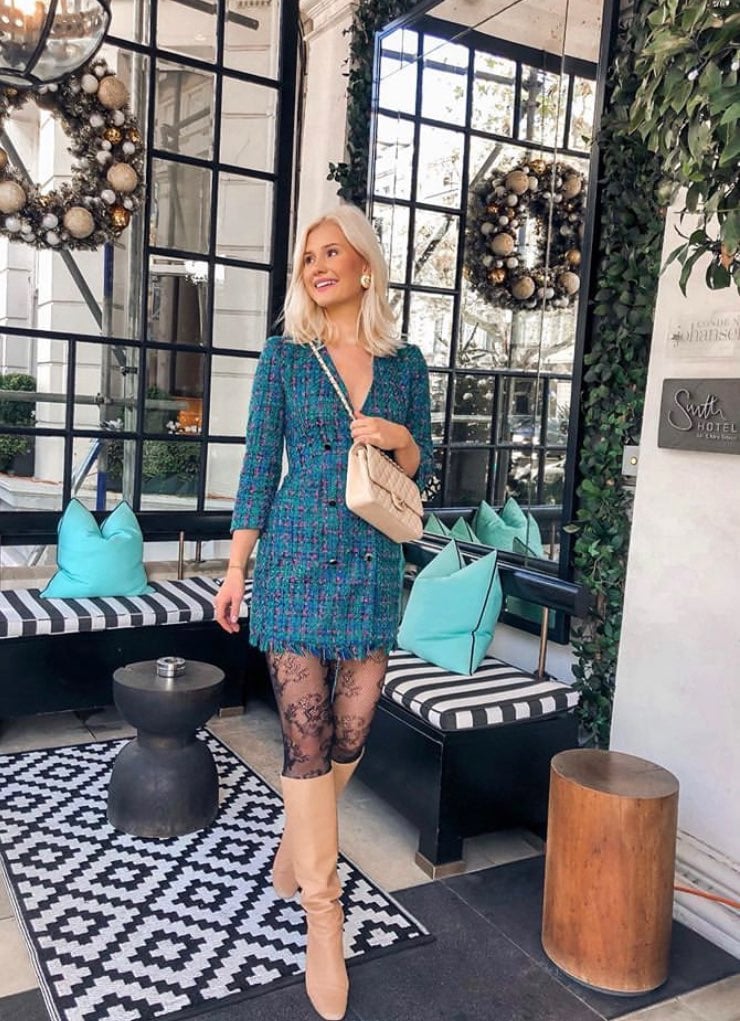 Zara tweed blazer dress