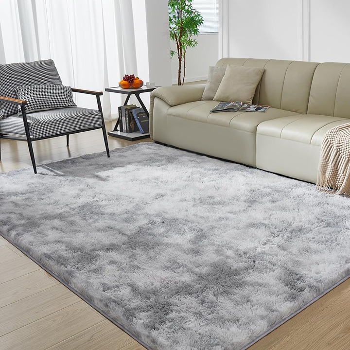 Ultra Soft Rug for Living Room, 5X8 Fluffy Shag Area Rug for Bedroom, Modern