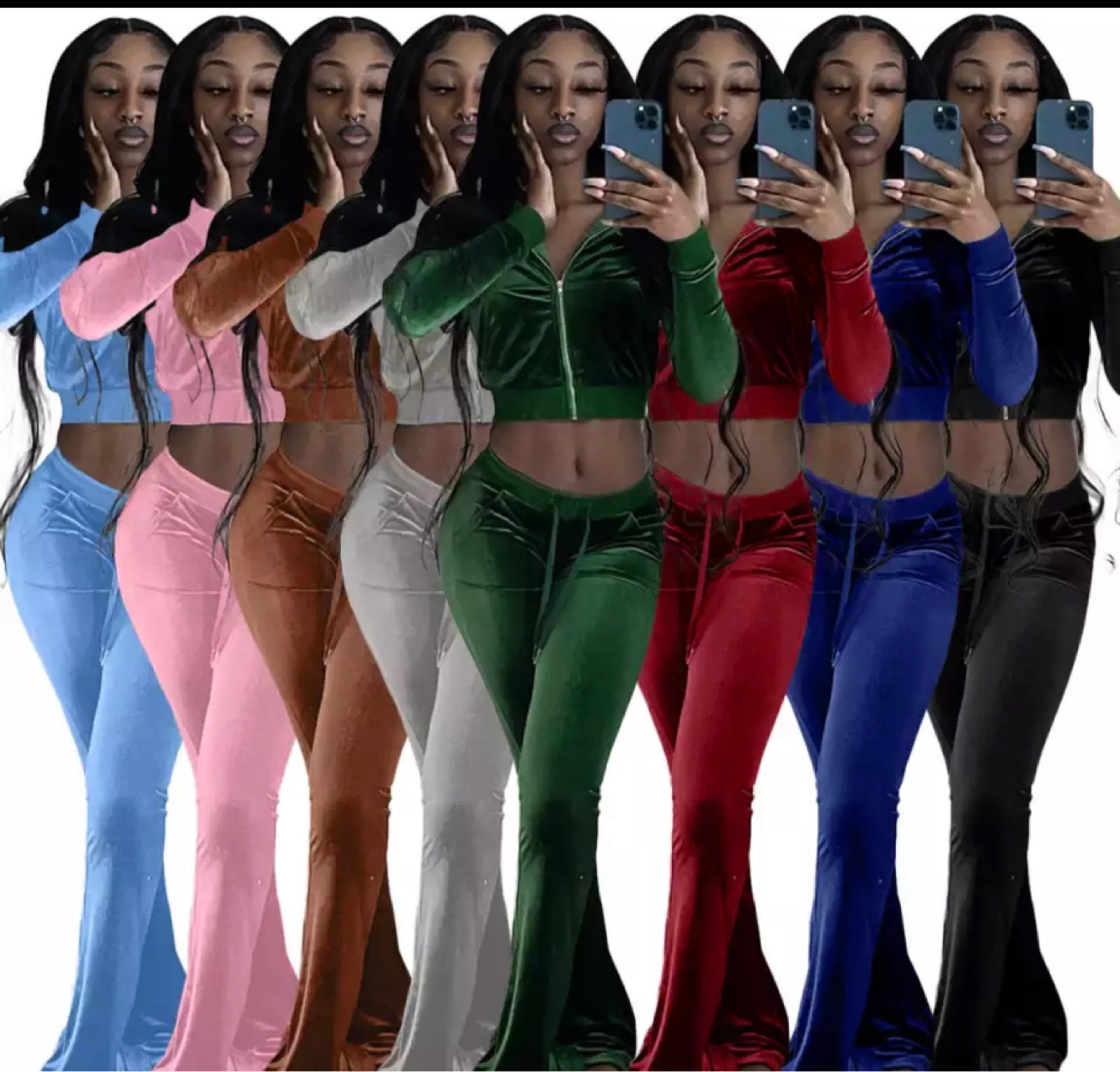 Velour tracksuit