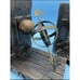 Brutalist Wooden Bookends Armillary Globes Spheres with Arrow Hand Carved MCM