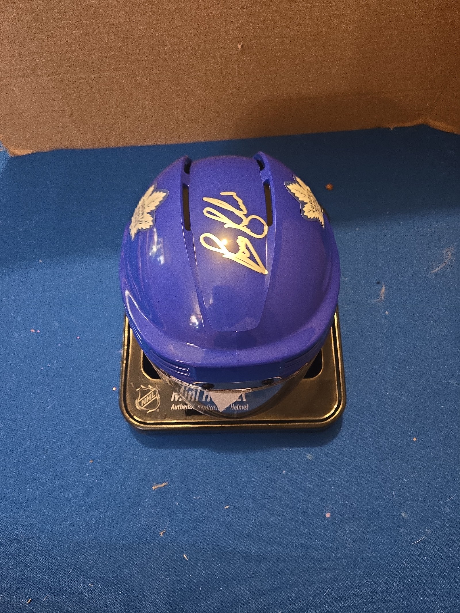 Bruce Boudreau #19/11/17/35 Toronto Maple Leafs Autograph Mini Helmet