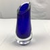 Tarnow Poland Cobalt Blue Art Glass 8 Vase Heavy