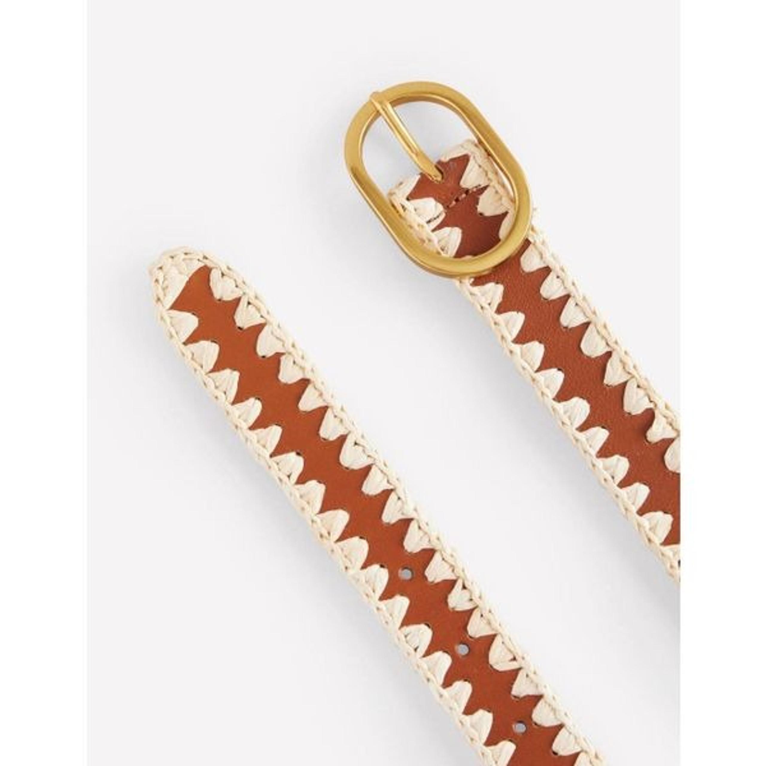BODEN Whipstitch Classic Belt, Tan $89