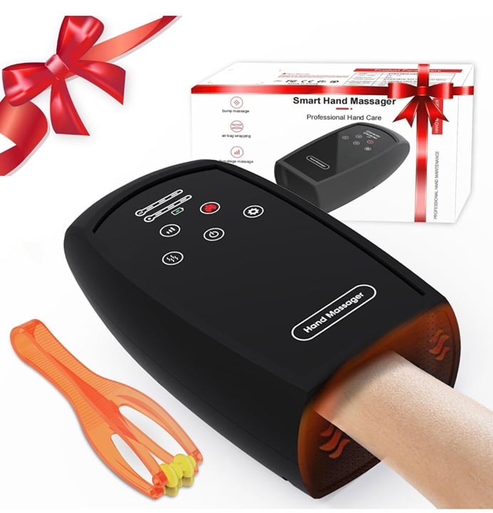Hand Massager with Heating,Birthday Gifts for Women Men(Black)