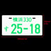 BRAND NEW 1PCS Universal USA JDM Aluminum Japanese License Plate 25-18 LED LIGHT