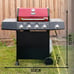 Grill46Expert Grill 4 Burner with Side Burner Propane Gas Grill in Red, 60,000 B