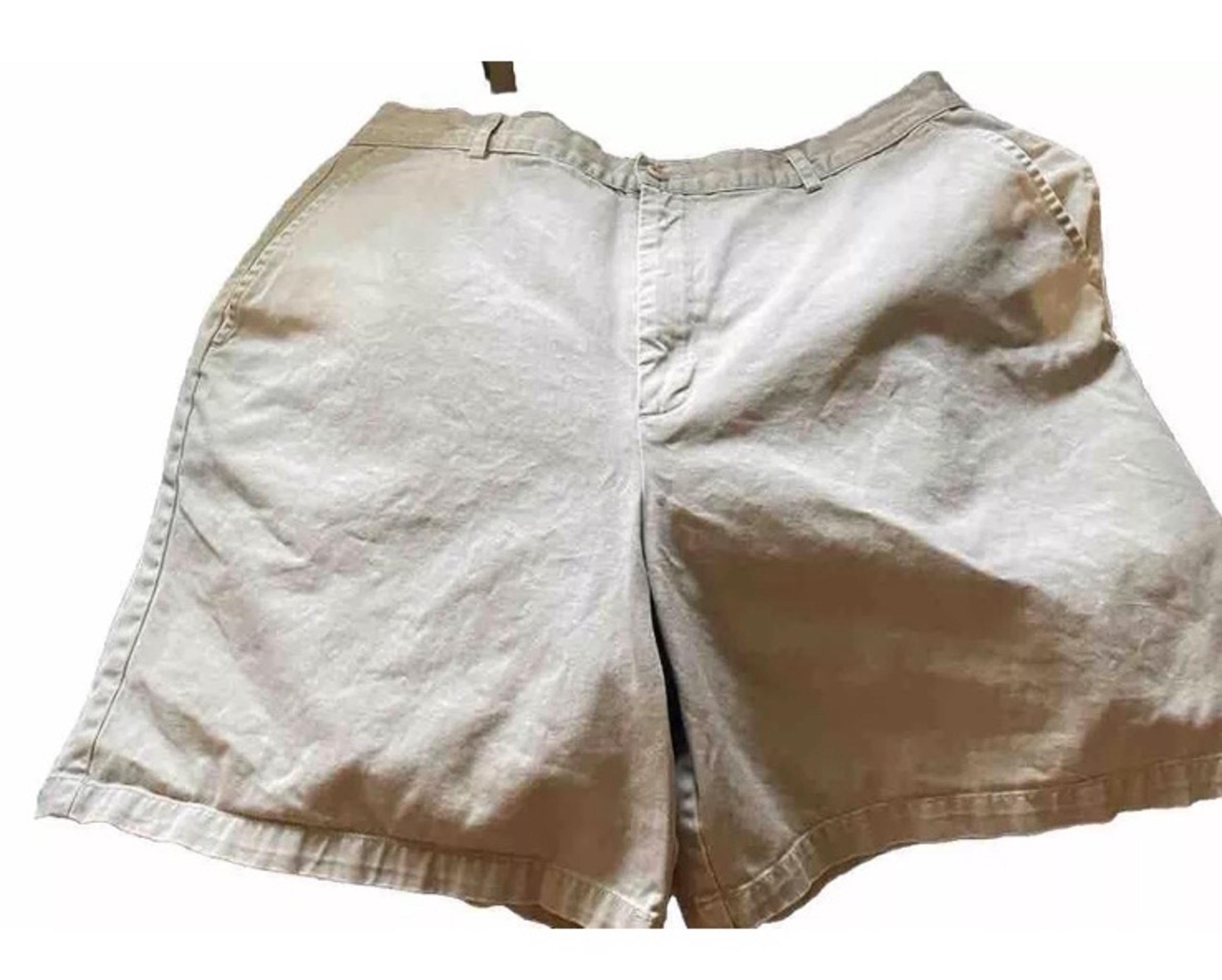 Lands' End Women’s Khaki Shorts, Size 16, 100% Cotton, Flat Front