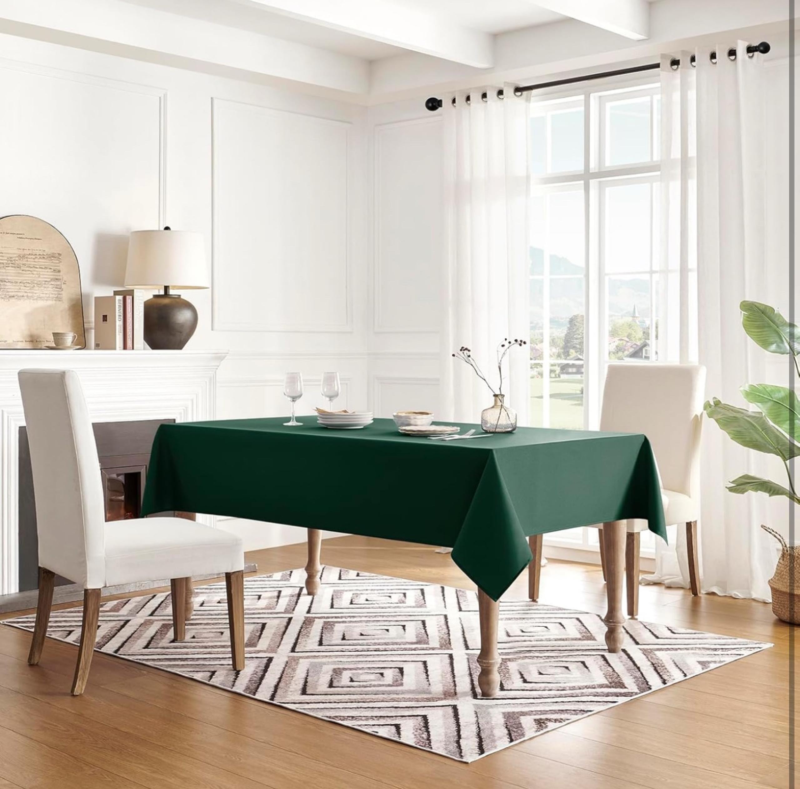 Rectangle Waterproof Spill-Proof Wrinkle-Free Table Cloth Washable 52x70inch hun