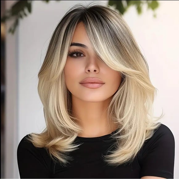 New Stylish Blonde Ombre Wig