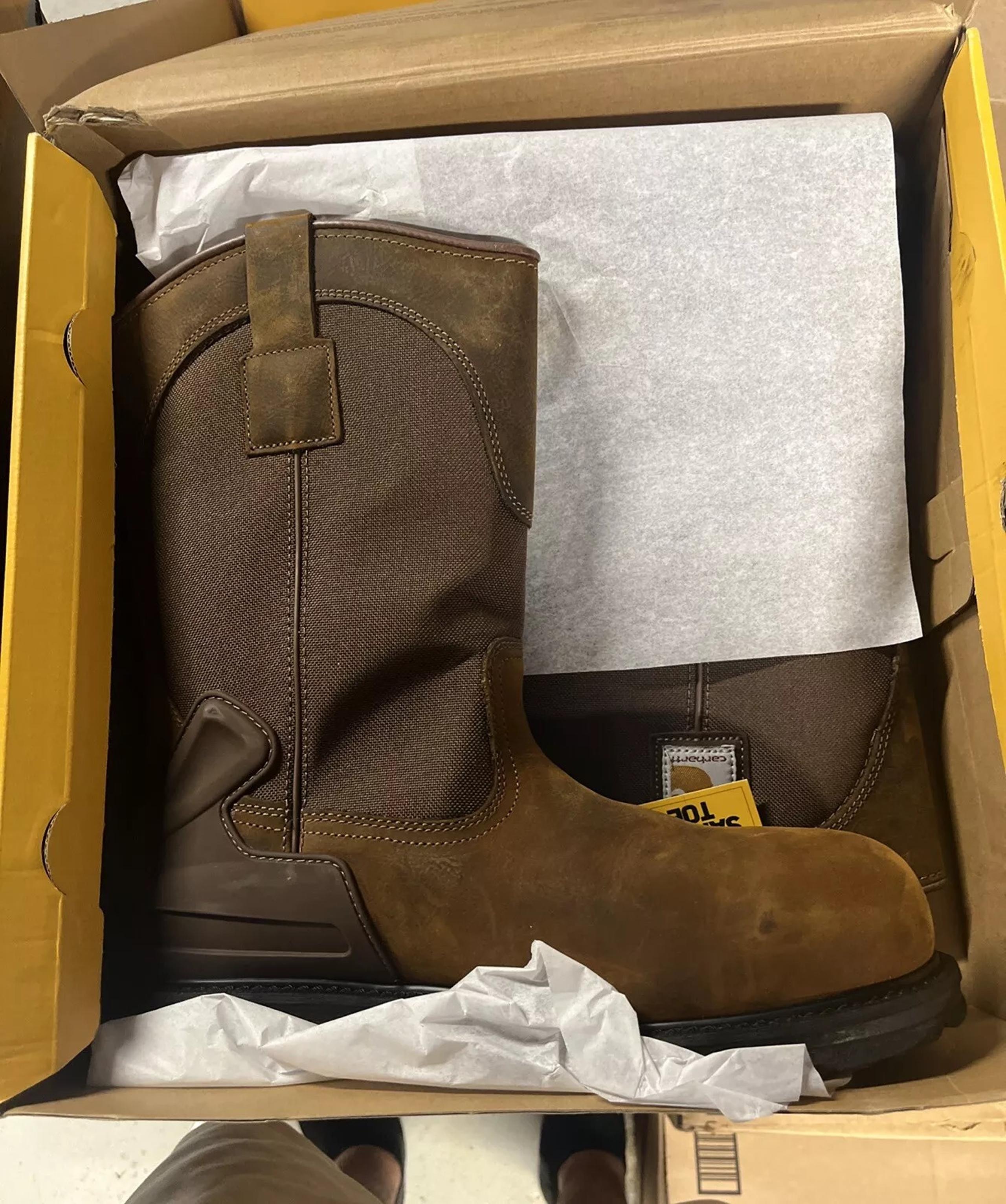 Men's 11" Heritage Steel Toe Waterproof Wellington Work Boot Bison Brow - Carhartt