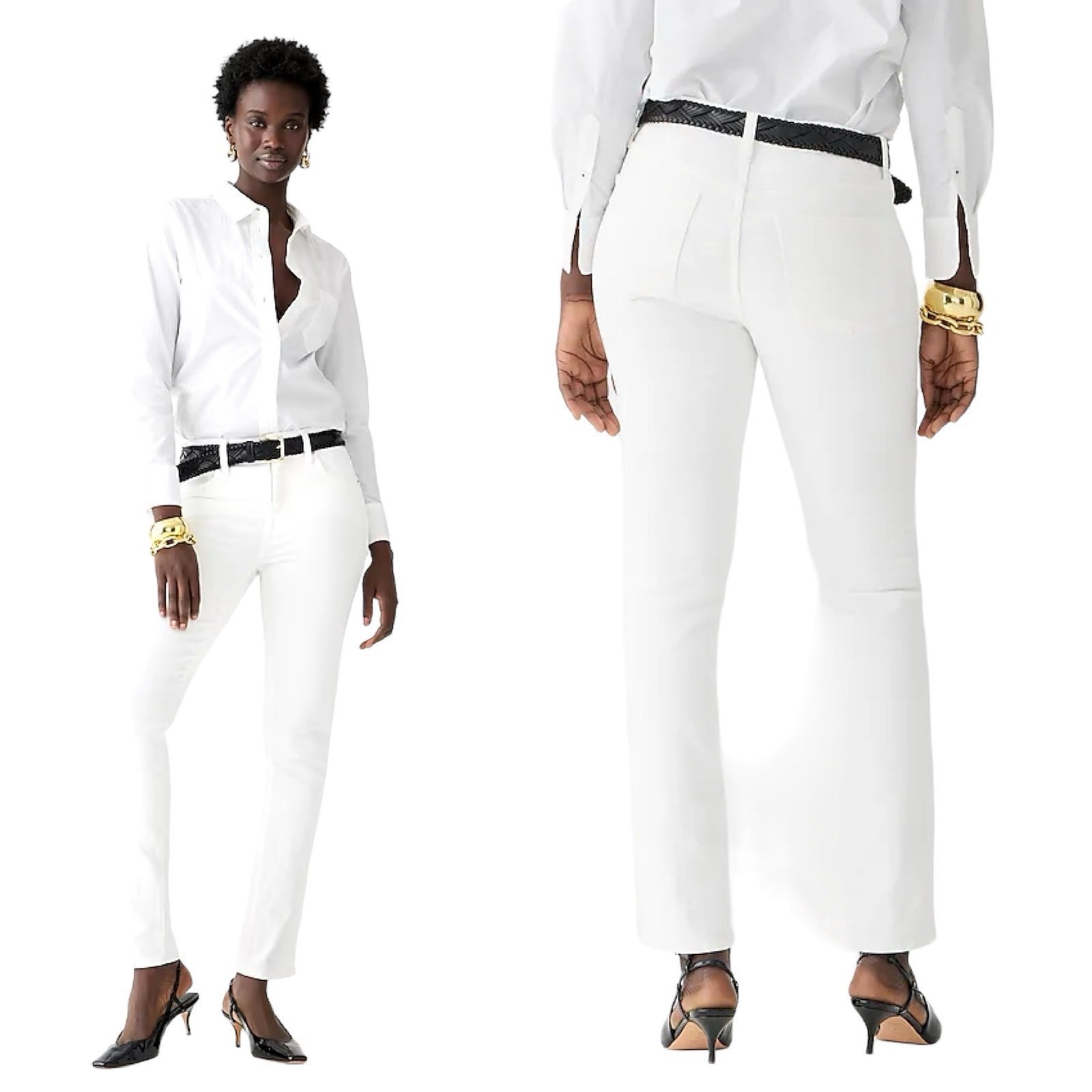 J.Crew 10 vintage slim-straight jean in white wash BP402 size P28 NWT