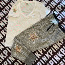 VS PINK BLING TEE AND JOGGER SET