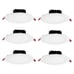Commercial Electric 6 in. White Flush Round Wet Rated LED Integrated Recessed Li