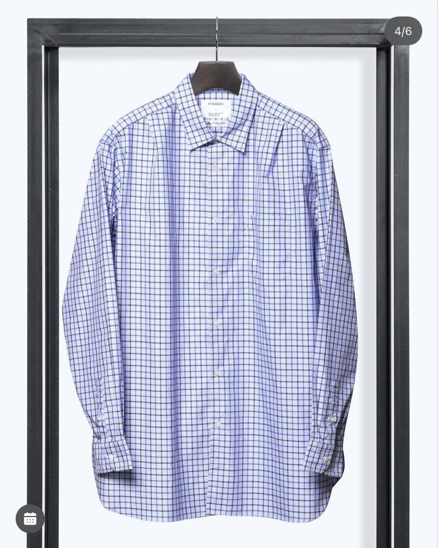 超熱 KIYONAGA&CO. THOMAS shirts Dress L Check SHIRT MASON トップス