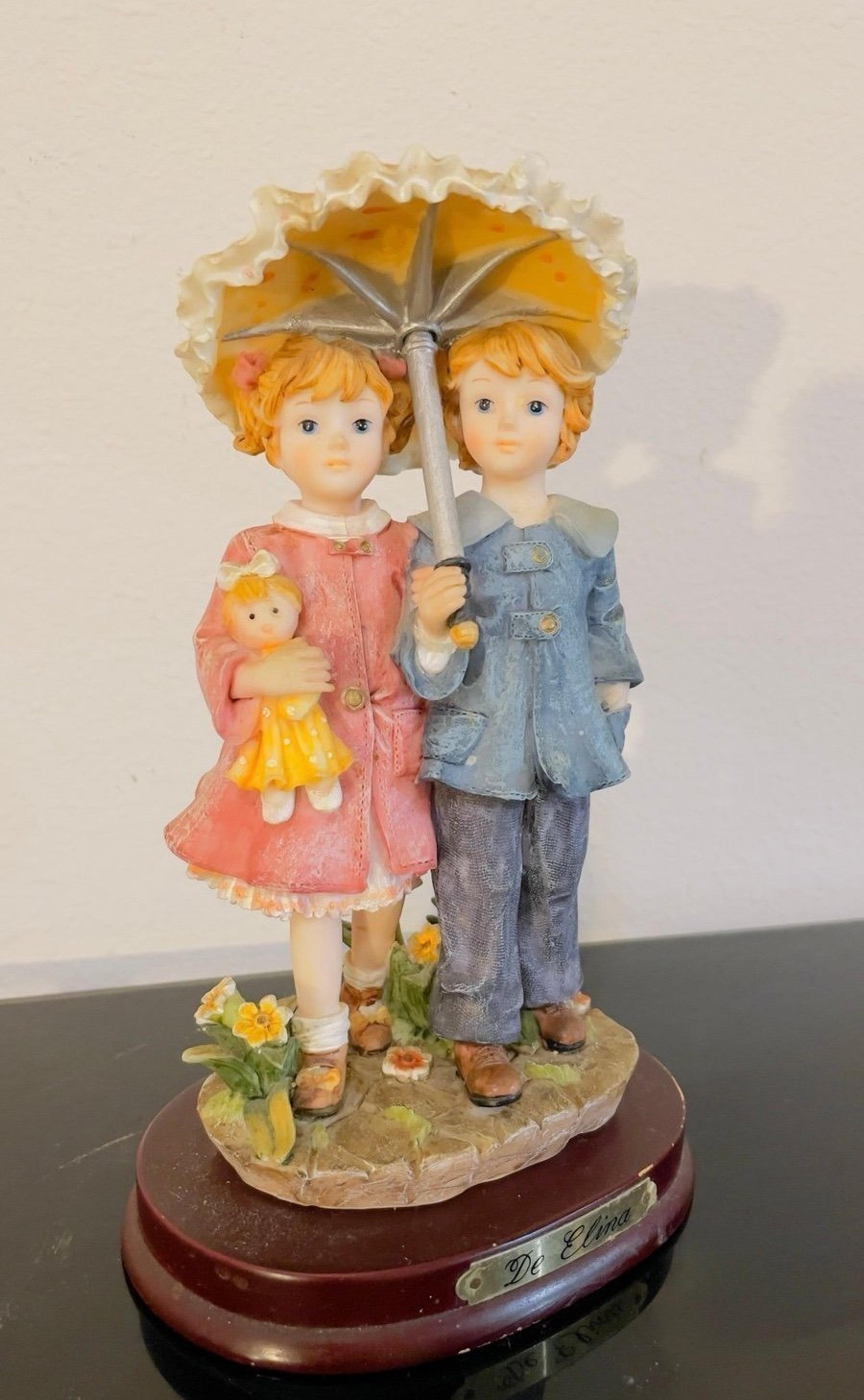 Vintage “De Elina” Boy and a Girl Figurine Home