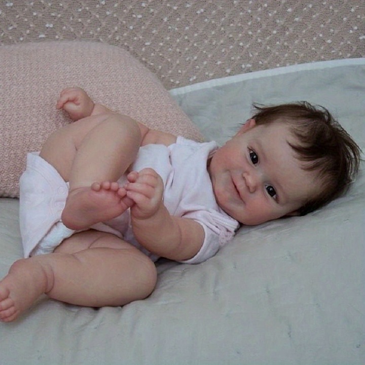 Newborn Girl Baby Doll with Hand-Rooted g35xa