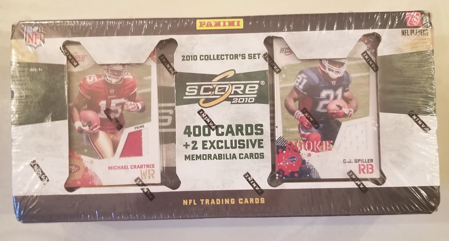 Factory Sealed 2010 Collectors Set Score 400 Cards +2 Memorabilia Cards NFL