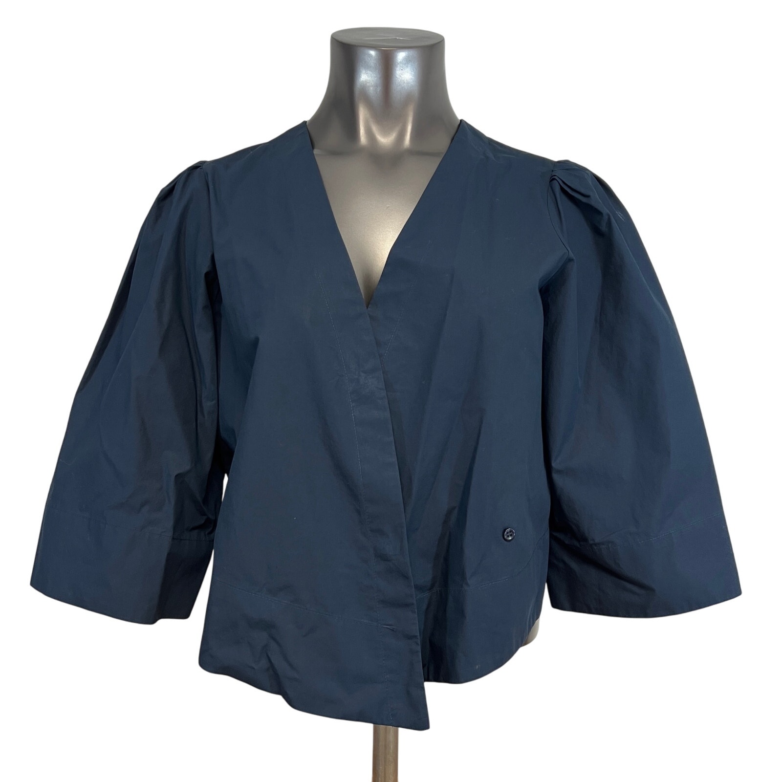Wear Cisco Cissa Women's Wrap Lady Kimono Half Sleeve Solid Navy Blue Minimalist