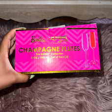 Pink Barbie Champagne Flutes