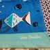 Vera Bradley Go Fish Blue Beach Towel-NWT