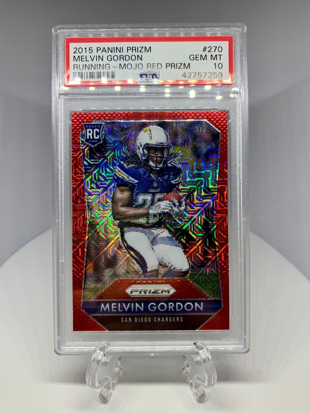 2015 Prizm Red MoJo Melvin Gordon RC PSA 10