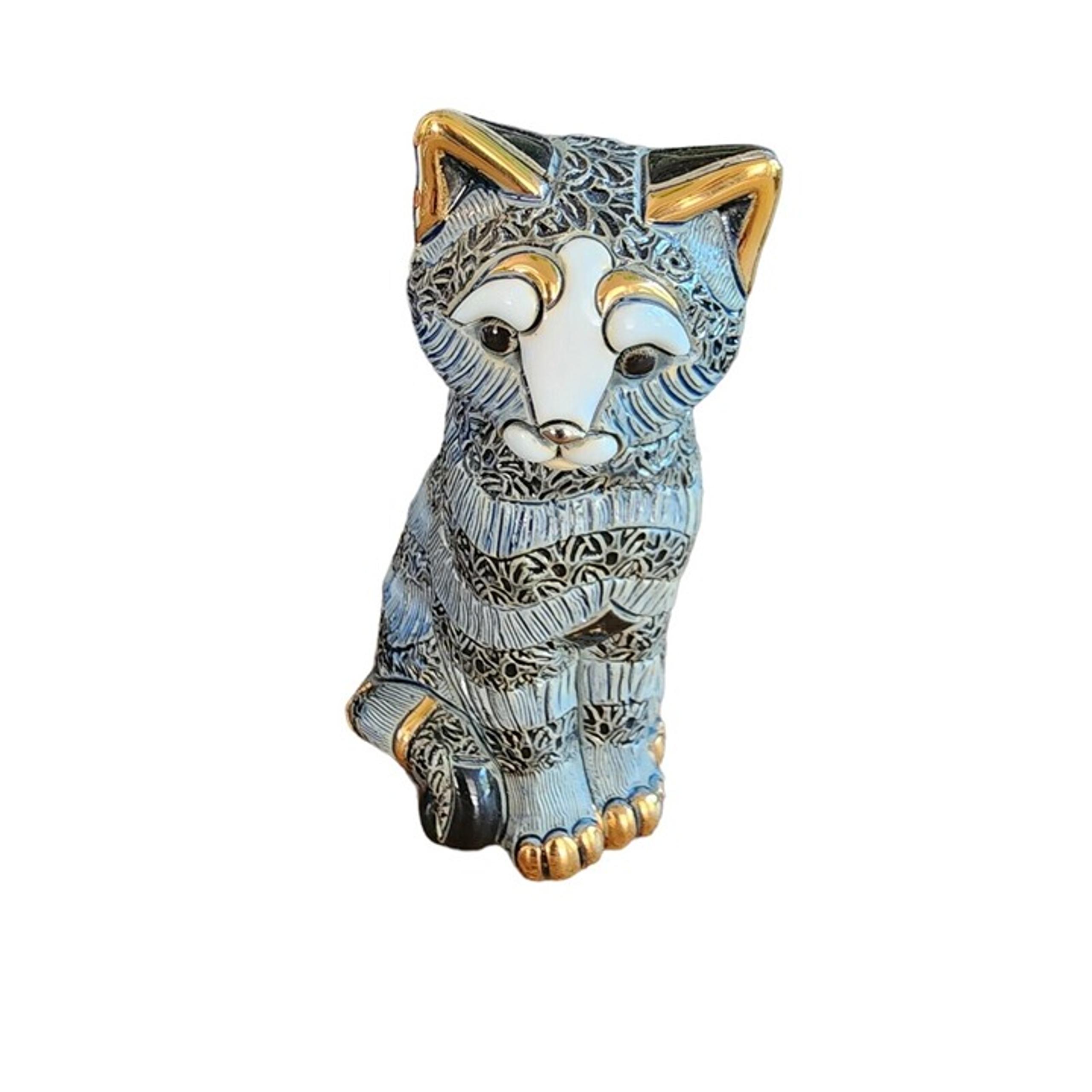 De Rosa Riconada F193 Striped Cat Figurine 5 3/8"