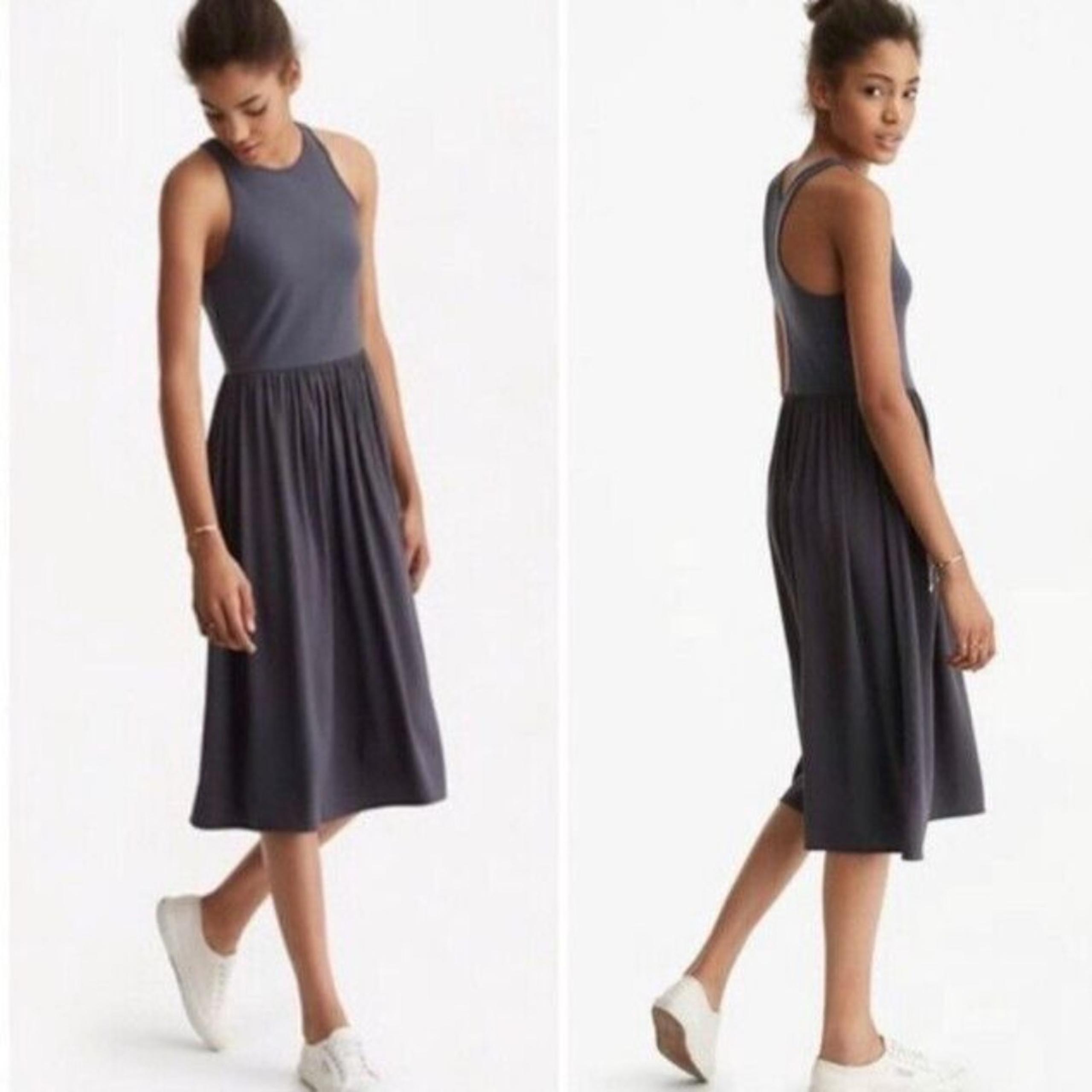 Lou & Grey Media mix Midi Racerback Dress. Women’s Size L. COTTON & Modal EUC